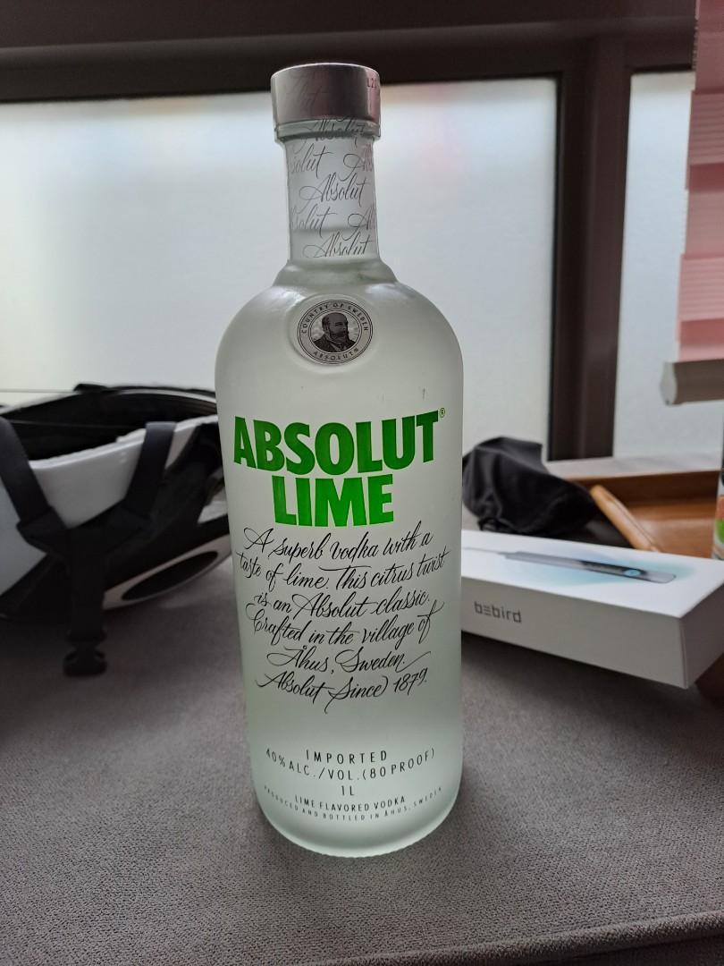 Absolut Lime 1 Litre, Food & Drinks, Beverages on Carousell
