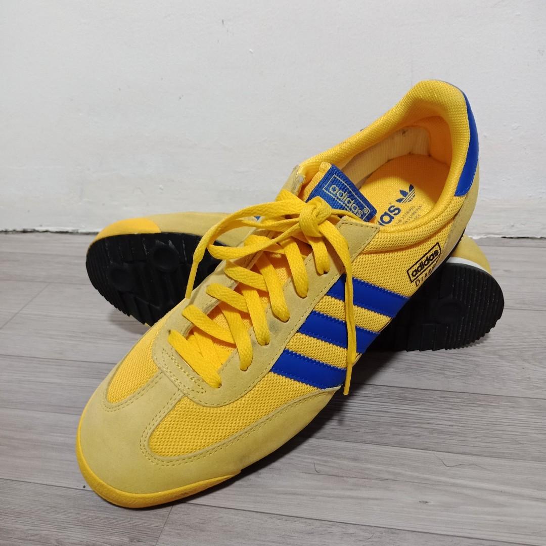 ordenar sol grado Adidas Dragon Yellow and Blue male shoes (Original), Men's Fashion,  Footwear, Sneakers on Carousell
