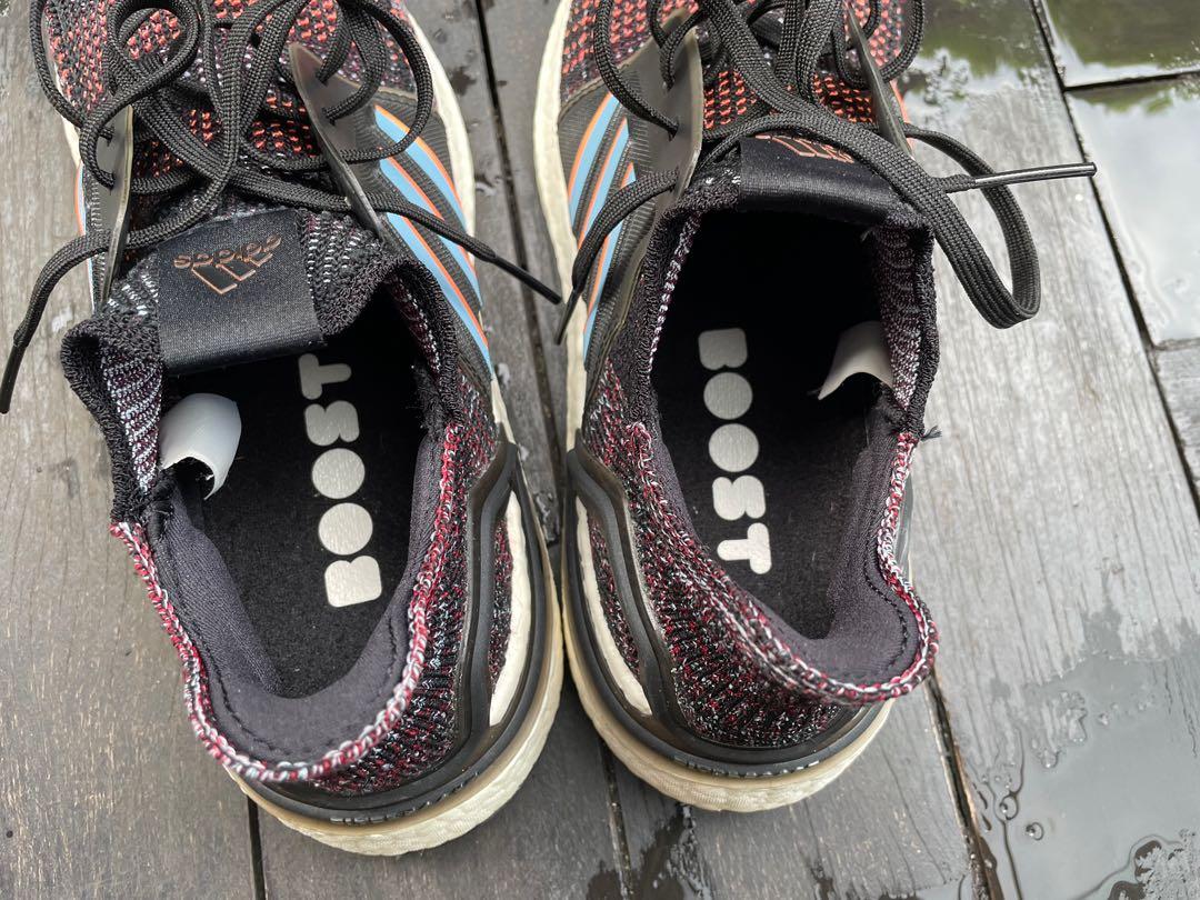Adidas Ultraboost 19 Core Black Glow Blue Hi Res Coral