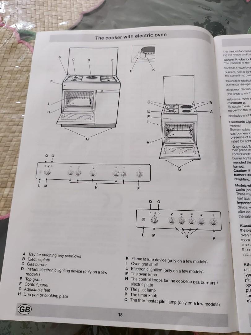 Ariston Cooking Range / Stove / Oven, Furniture & Home Living, Bathroom