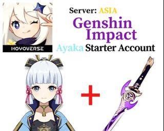 Asia/AS Genshin Impact Kamisato Ayato INSTANT BiS Weapon Starter Account