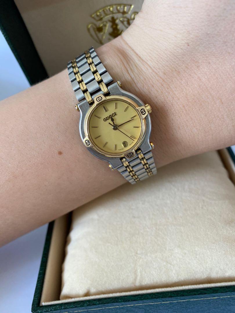 Auth Gucci 9000L Two-tone Watch for Ladie's, Women's Fashion, Watches u0026  Accessories, Watches on Carousell
