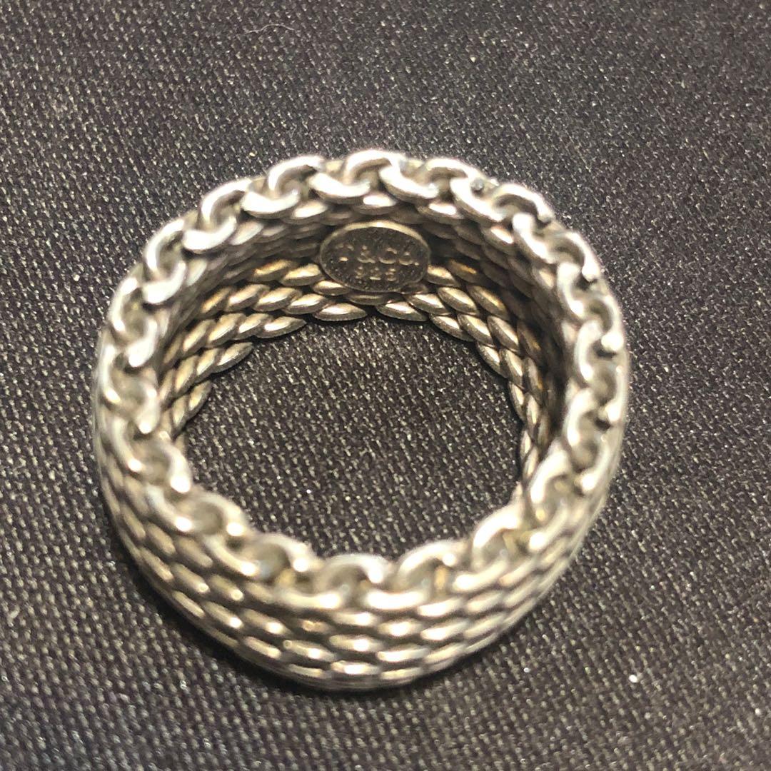 100 Authentic Tiffany Somerset Mesh Ring Women s Fashion
