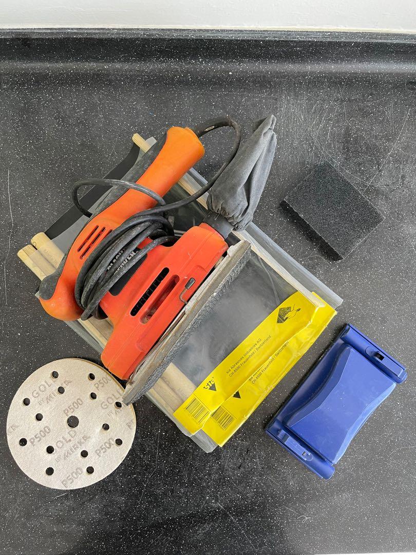 Black \u0026 Decker belt sander, Sia sheets 