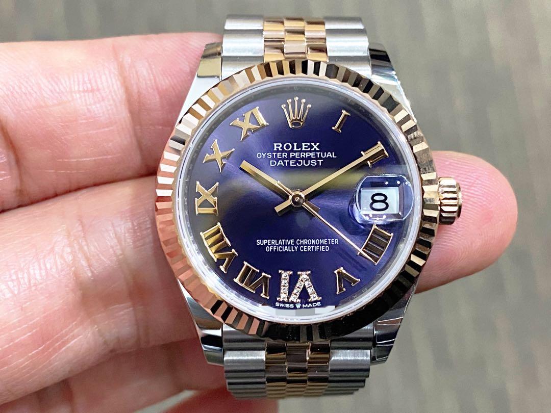 Brand New 2022 Rolex Datejust 31 DJ31 18k Everose Gold Steel