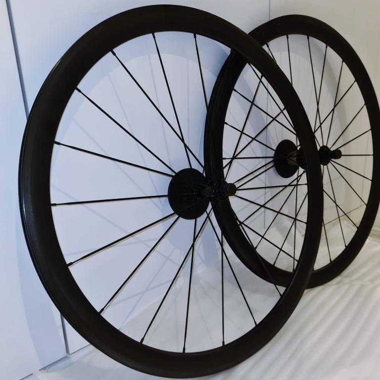 Carbon wheelset 700c 38mm for road bicycle, Sports Equipment, Bicycles   Parts, Parts  Accessories on Carousell