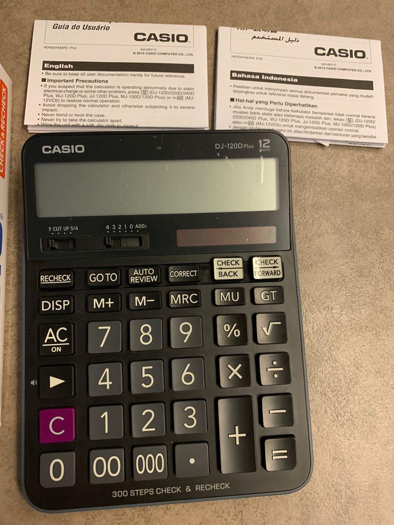 Casio DJ 120D Plus Check Recheck Electronic Calculator