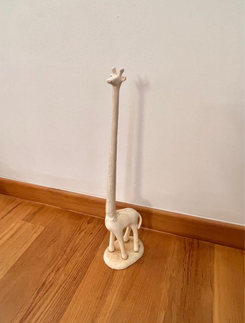 Cast Iron Giraffe Paper Towel Holder, Furniture & Home Living, Bathroom