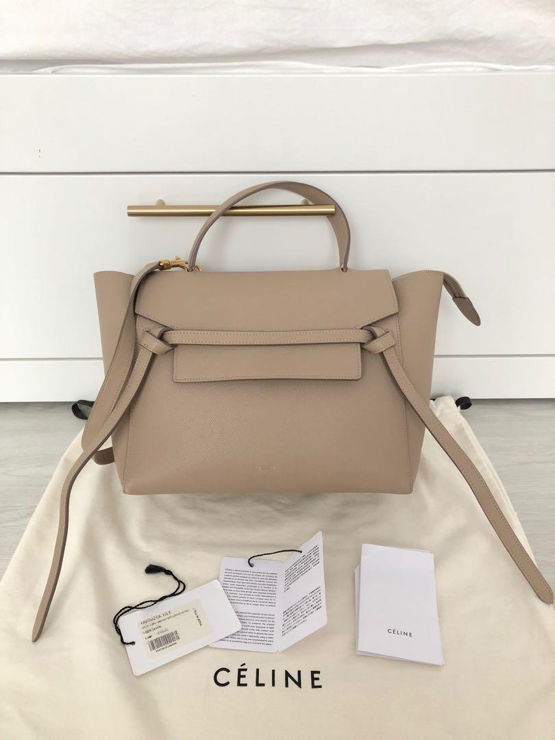 Celine mini clearance belt bag taupe