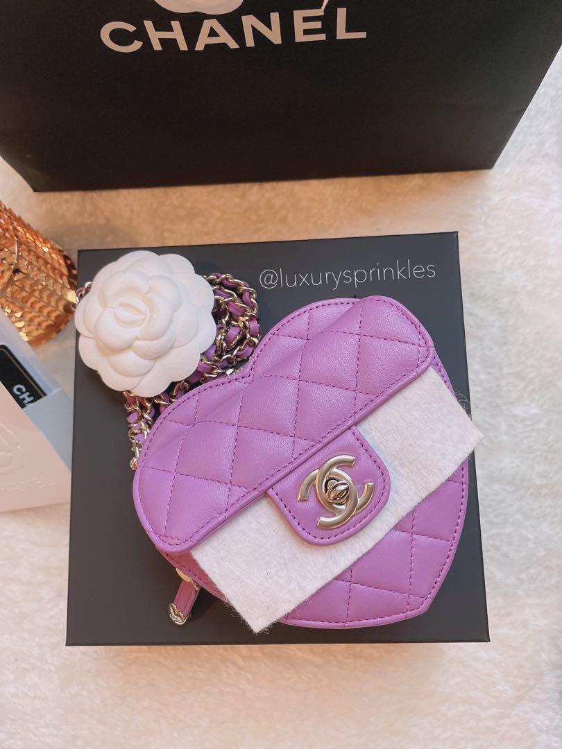 RESERVED 💜 RARE Chanel Heart Bag 22s Purple 💕 | Spring Summer 2022