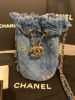Chanel 1998 Denim Mini Matelasse Shoulder Bag · INTO