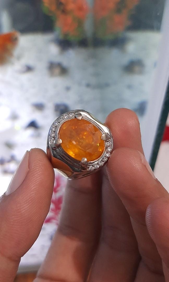 Cincin yellow sapphire yakut kuning
