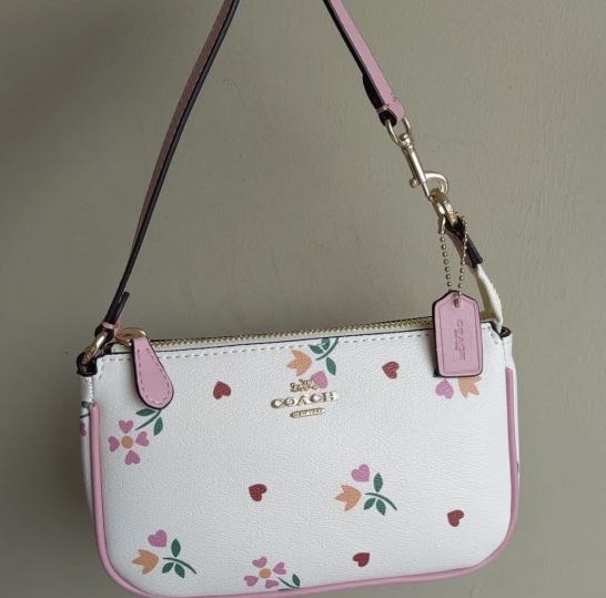 Coach, Bags, Coach Nolita 9 With Heart Petal Print In White