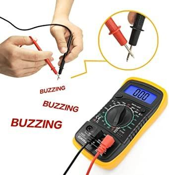 SM8124A Digital Voltmeter Battery Tester - LCD Display Electrical Tester With Test Leads
