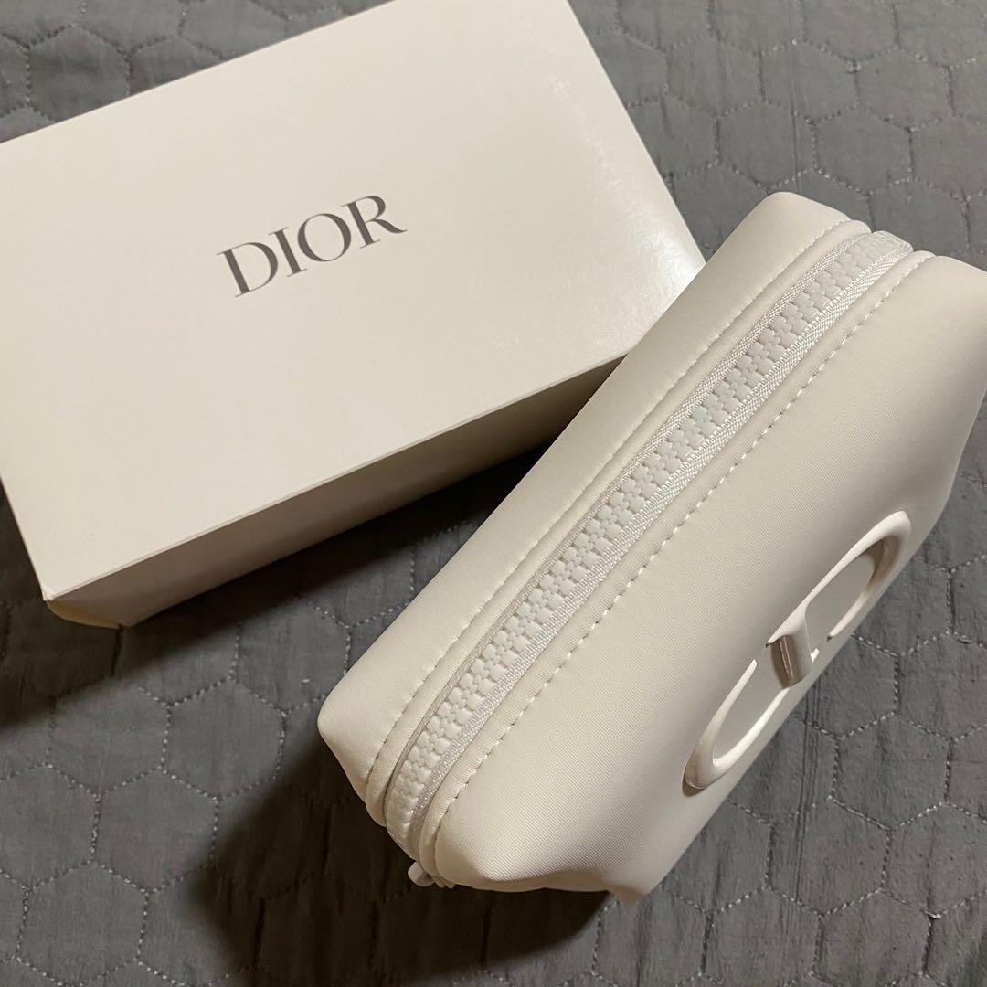 NEW CD Dior Beauty White Makeup Cosmetics Bag / Pouch/ Clutch/ Case ⚠️ No  Box ⚠️