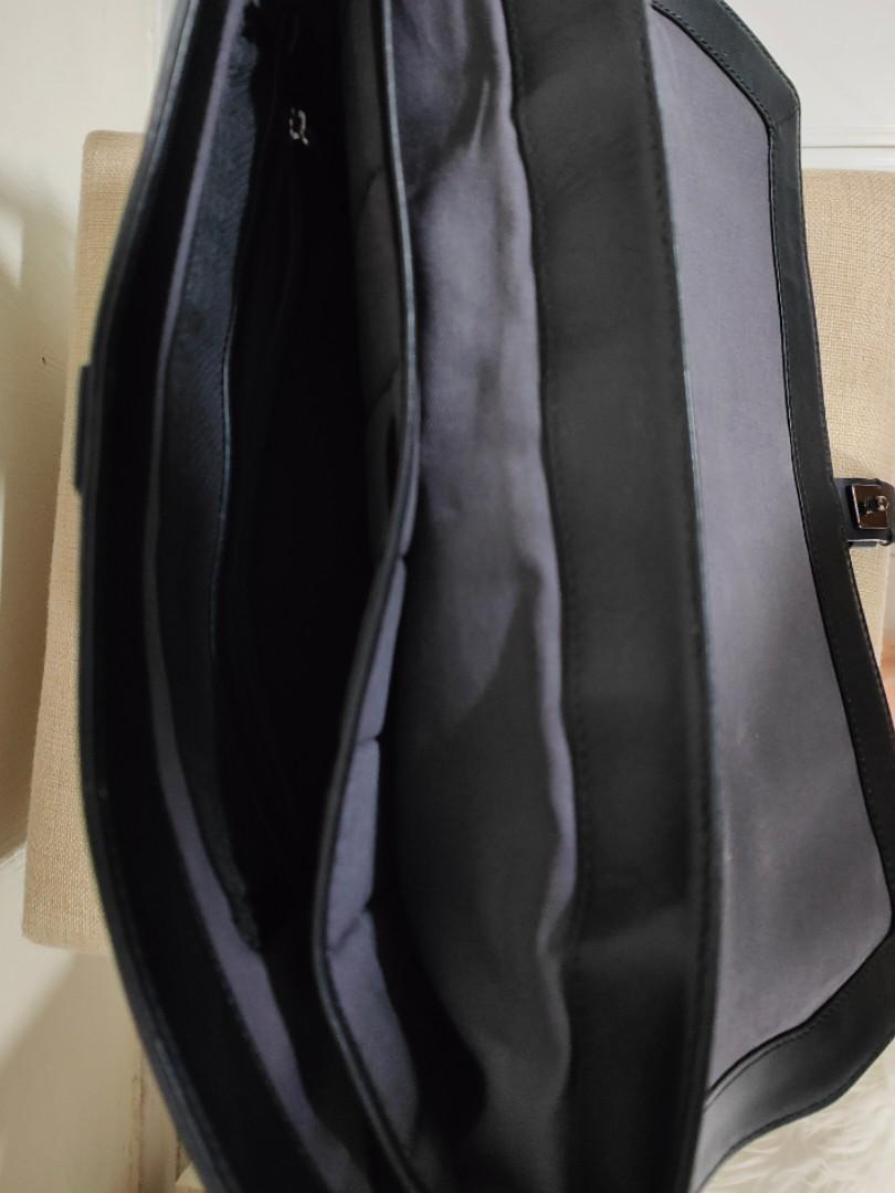 Ecco leather laptop sling bag