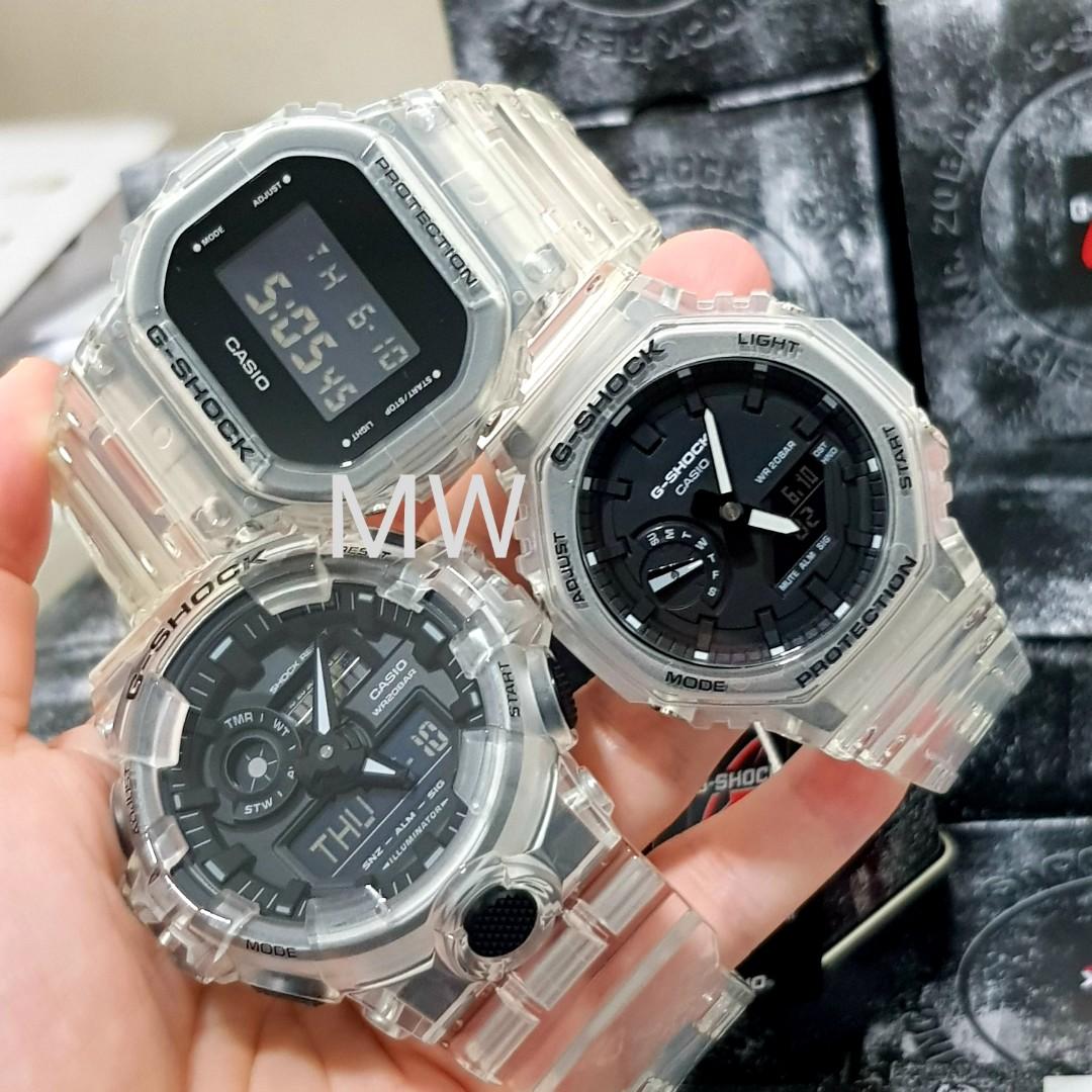 Genuine Casio Men G Shock transparent jelly version ga2100ske ga700ske dw5600ske original brand new