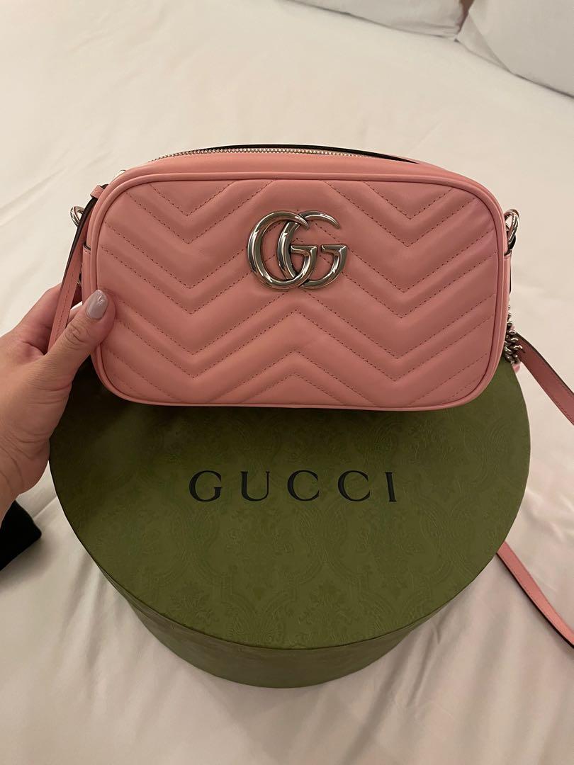 Gucci marmont camera bag pink hot sale