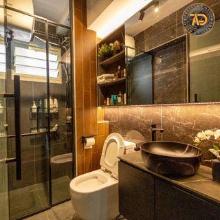 HDB Bathroom Deals (Completion in 1-2 Days) / Tiling Bathroom / Overlay Toilet / Tiles Overlay / Toilet Renovation / Retile Service / Renovation Contractor