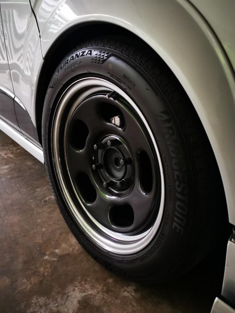 Hiace 18' Custom Steel Rim, Car Accessories, Accessories on Carousell