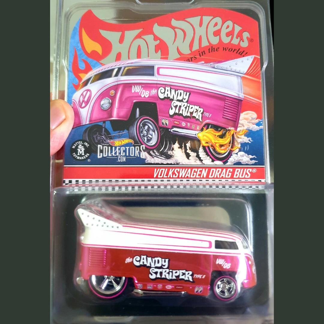 Hot Wheels RLC Candy Striper VW Dragbus (Pink Logo Card Variant