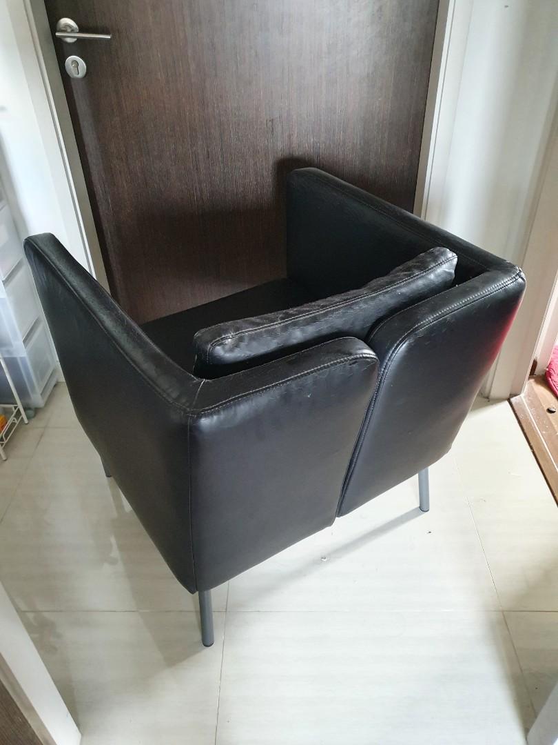 Faux leather best sale armchair ikea