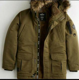 Jaket hollister all weather faux fur lined