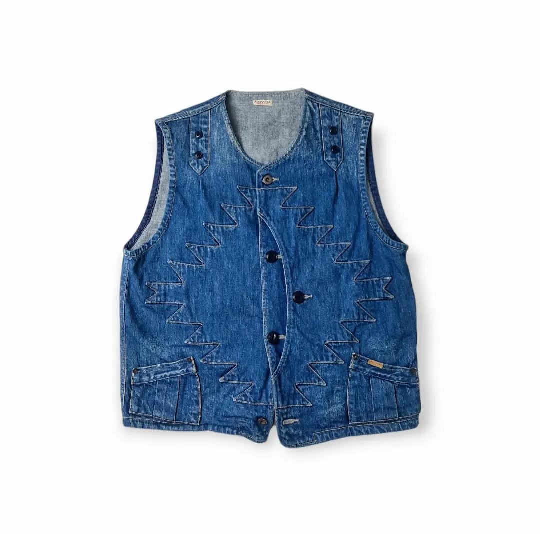 Kapital denim vest, Men's Fashion, Tops 
