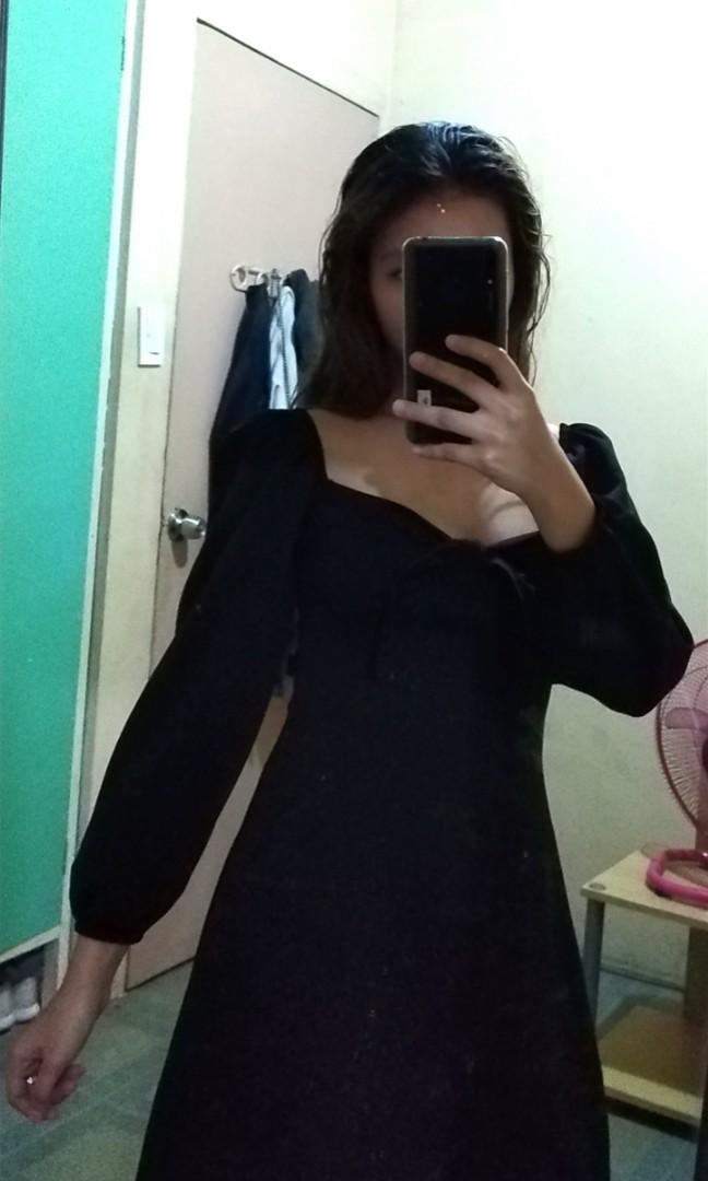 Korean discount black gown