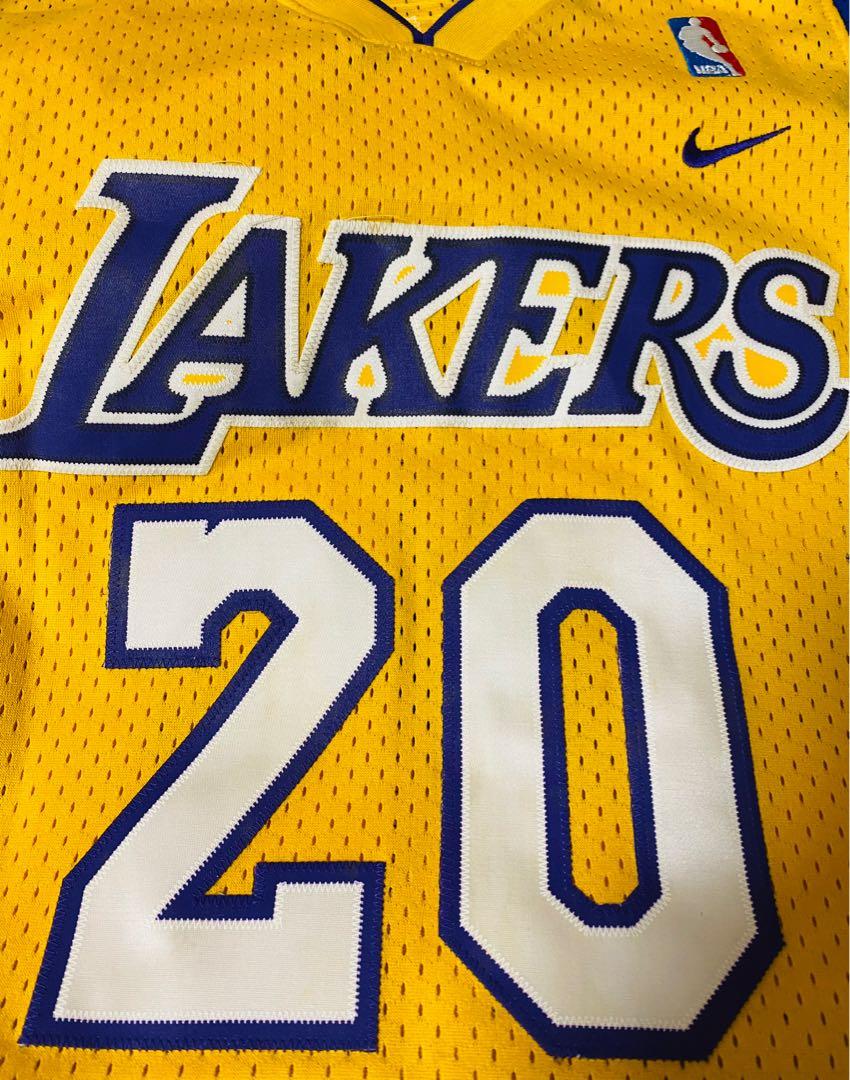 Nike Los Angeles Lakers Gary Payton #20 Swingman White Jersey Size Large  BNWT