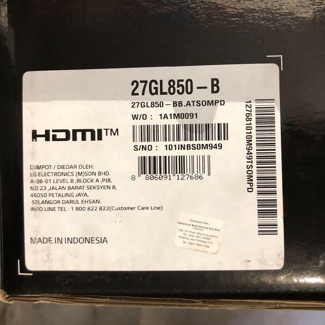 Lg ultragear gl850b monitor, Computers & Tech, Parts & Accessories