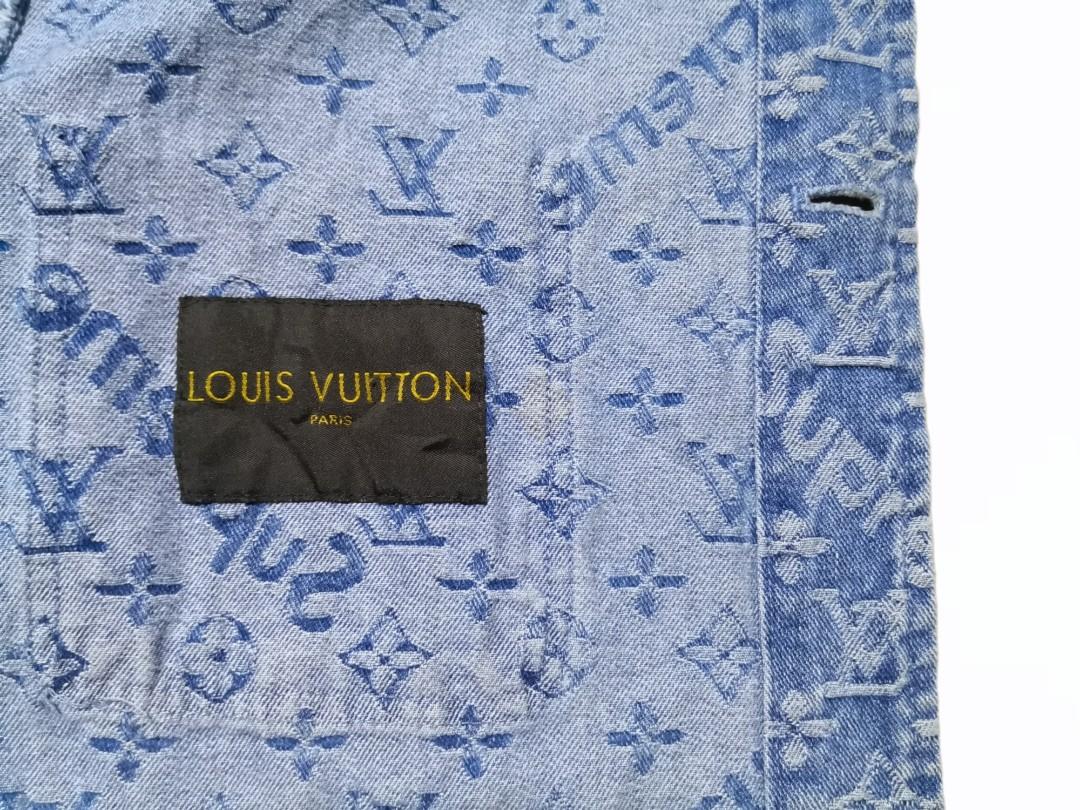 Louis Vuitton X Supreme Monogram Denim Jacket - Button, HD Png Download -  750x450(#5501549) - PngFind