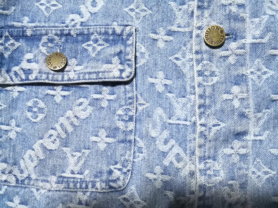 Louis Vuitton X Supreme Monogram Denim Jacket, Men's Fashion, Coats, Jackets  and Outerwear on Carousell