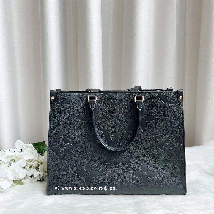 Louis Vuitton OnTheGo MM Black Beige Monogram Empreinte Leather, Luxury,  Bags & Wallets on Carousell
