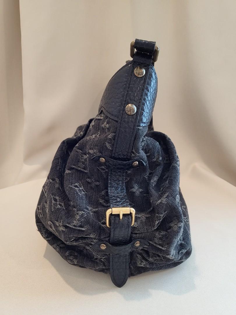 LV rare vintage black denim bag