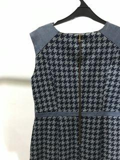 Minimal Gold LV Dress Blue
