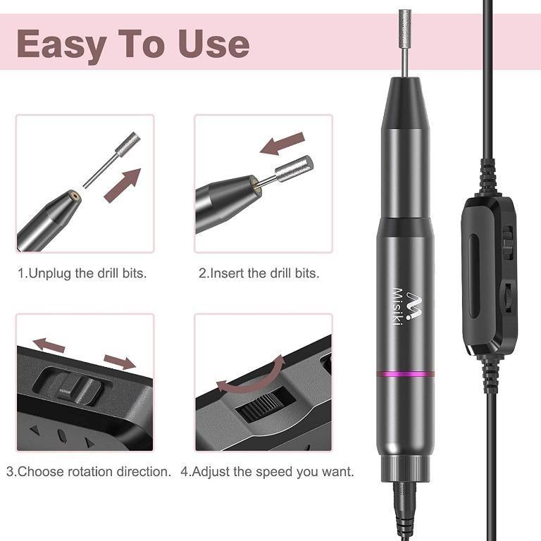 Misiki Electric Nail Files Professional USB Electric Nails Drill Kit