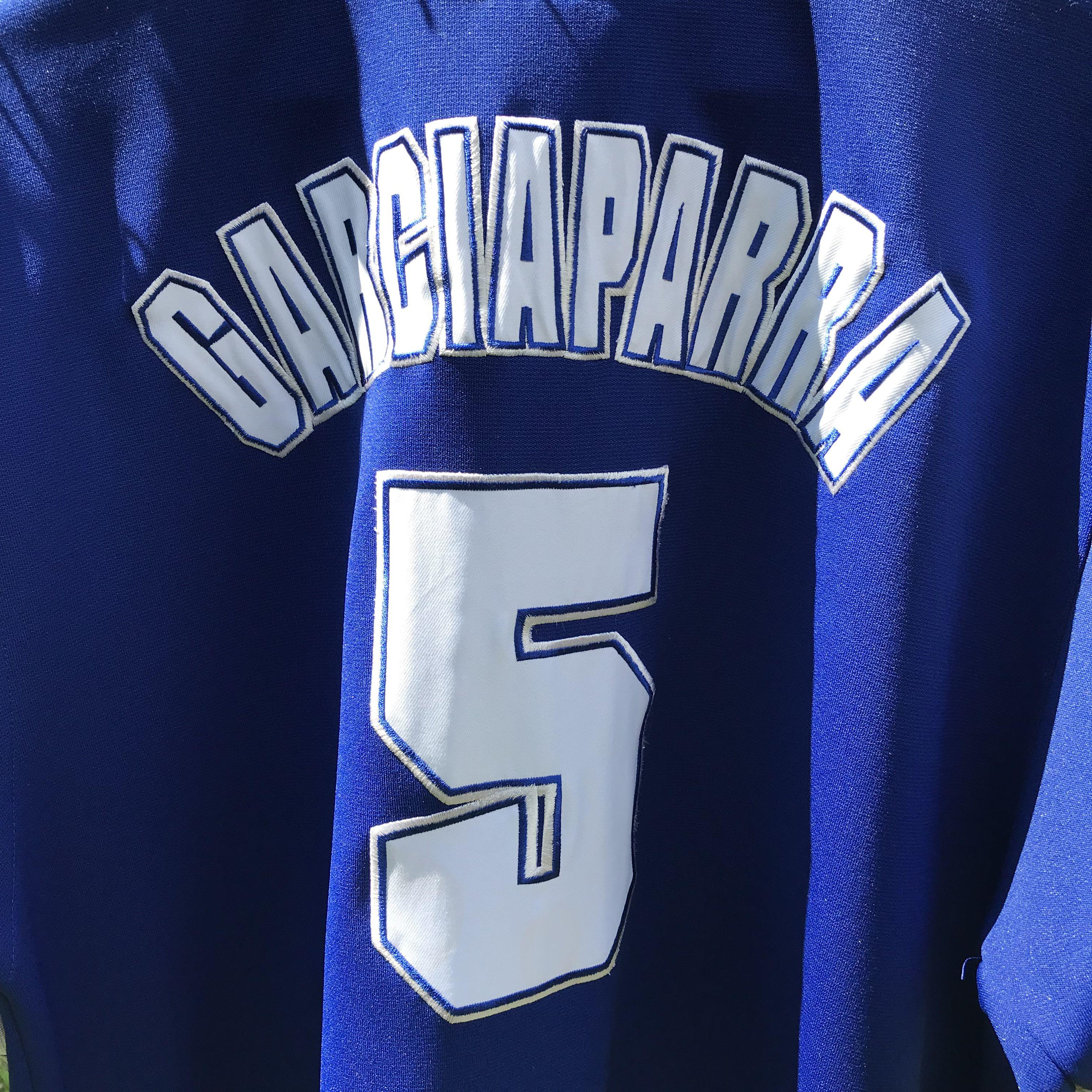 VTG Nomar Garciaparra #5 Los Angeles Dodgers Majestic White Jersey