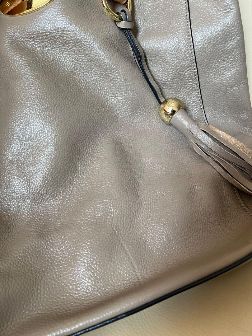 mulberry leather tote bag