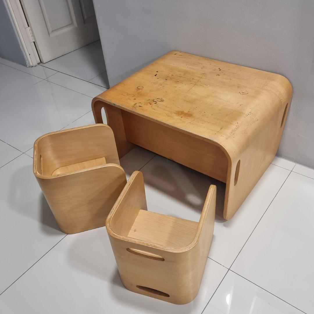 Multi-purpose table and chairs set, Furniture & Home Living, Furniture