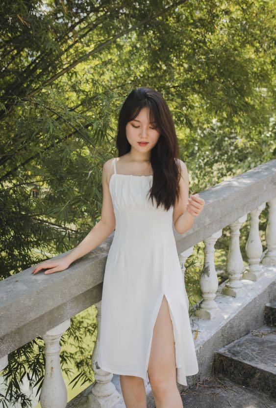White discount dress price