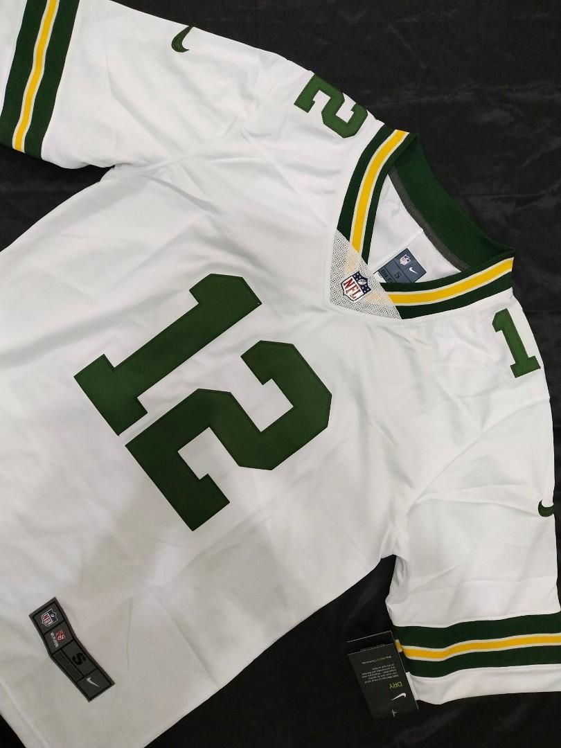 Packers #12 Aaron Rodgers Nike Away Limited Jersey 2XL White