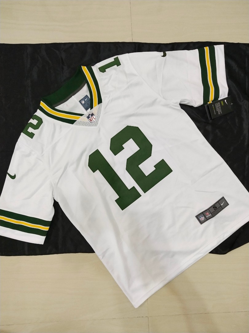 Packers #12 Aaron Rodgers Nike Away Limited Jersey 2XL White