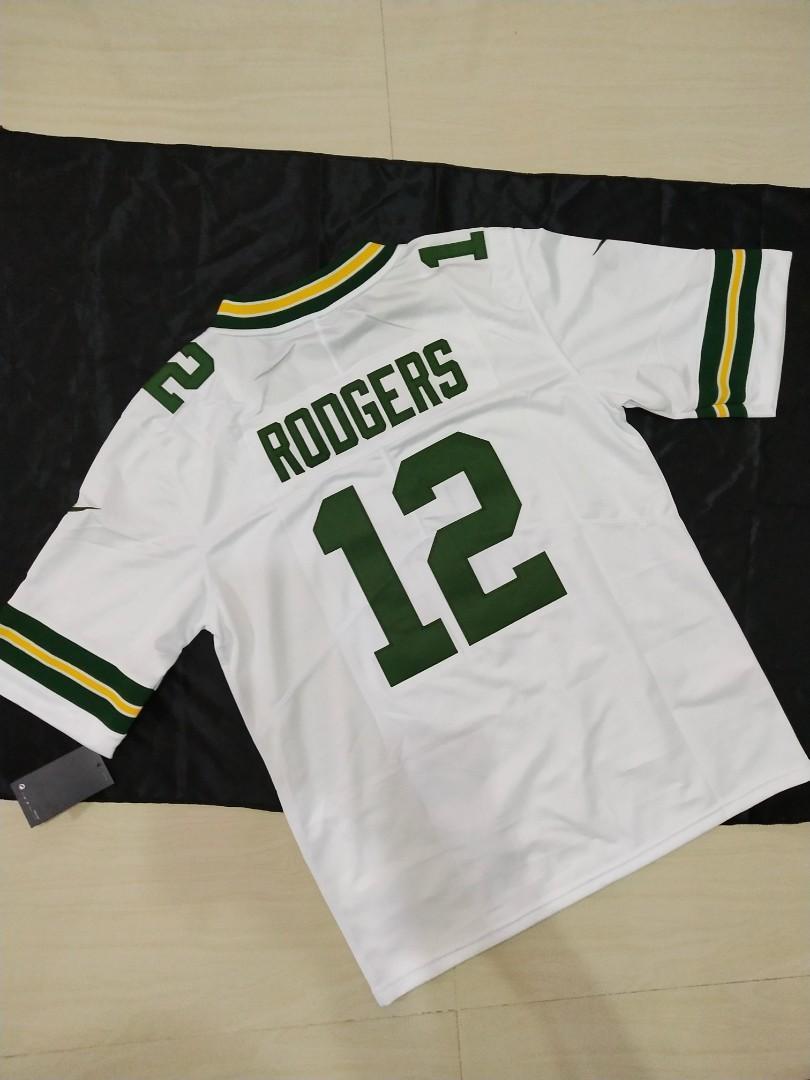 Packers #12 Aaron Rodgers Nike Away Limited Jersey 2XL White