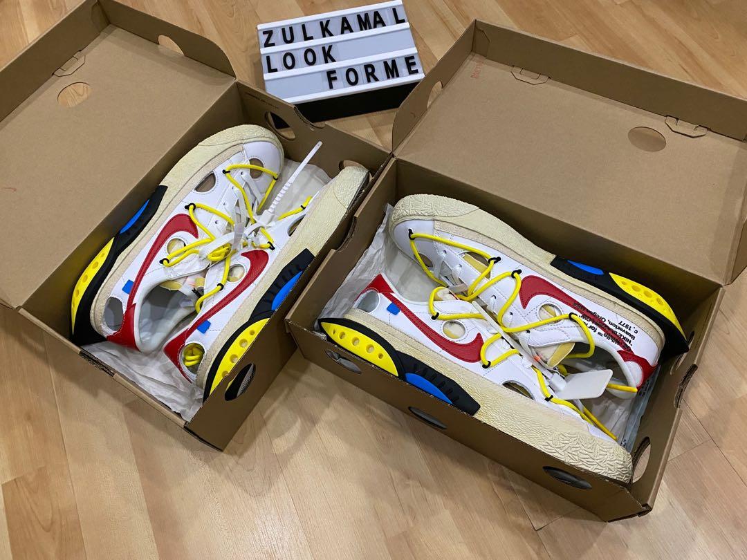 Nike Blazer Off White OW UK8, Men's Fashion, Footwear, Sneakers on Carousell