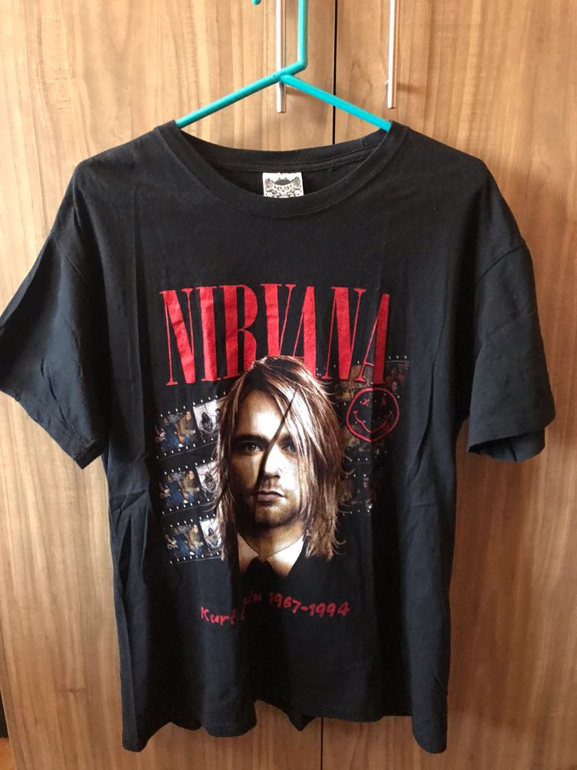 Nirvana Kurt Cobain shirt, Men's Fashion, Tops & Sets, Tshirts & Polo ...
