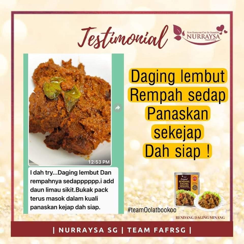 Nurraysa Rendang Daging Minang Food Drinks Packaged Instant Food On Carousell