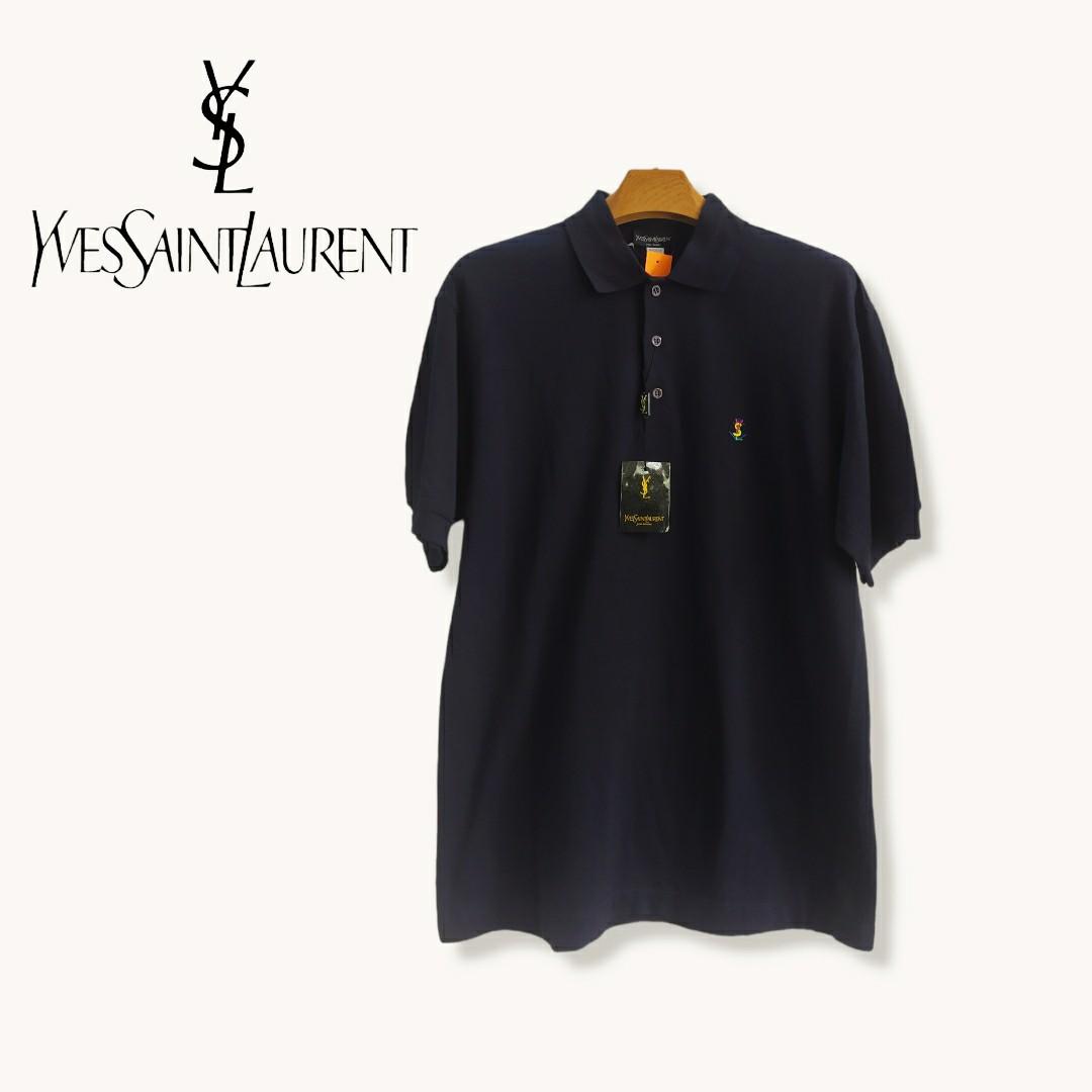 NWT Yves Saint Laurent Pour Homme Mens Embroidery Logo Polo T