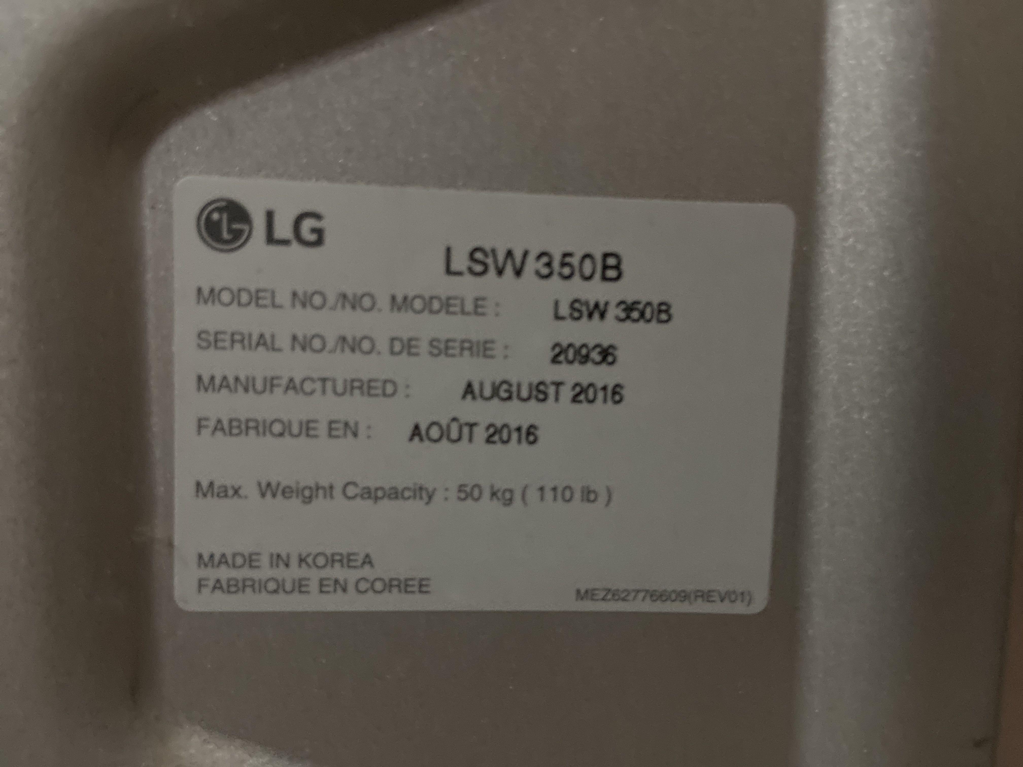 Original LG TV wall mount bracket Model LSW350B, TV & Home Appliances