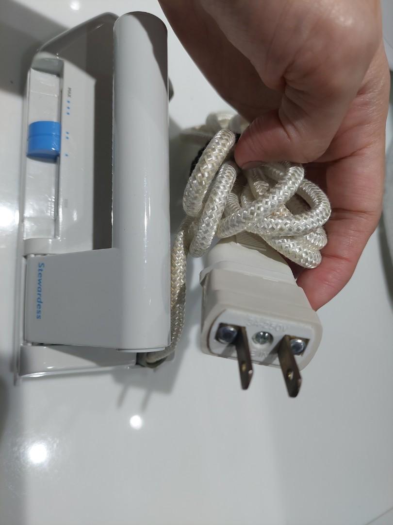 Philips Stewardess Travel Iron (Category: Ironing Boards) located in Makati City. Submitted by akusi (Listing ID 1159259100, Image 3). Description: Almost new Philips Stewardess Travel Iron Used twice only on delicate clothes Very handy, foldable handle, almost new. See photos to appreciate. 220v..